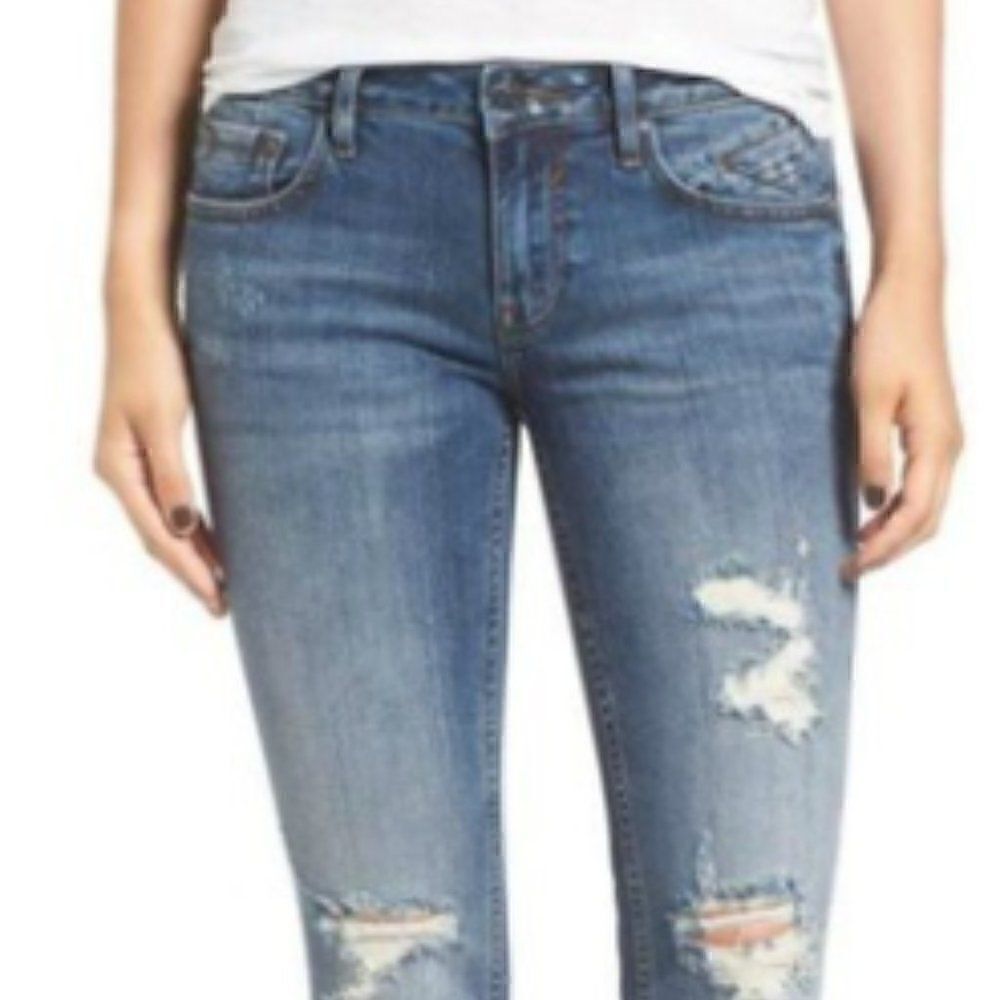 Vigoss Thompson Tomboy Destressed Cropped Jeans